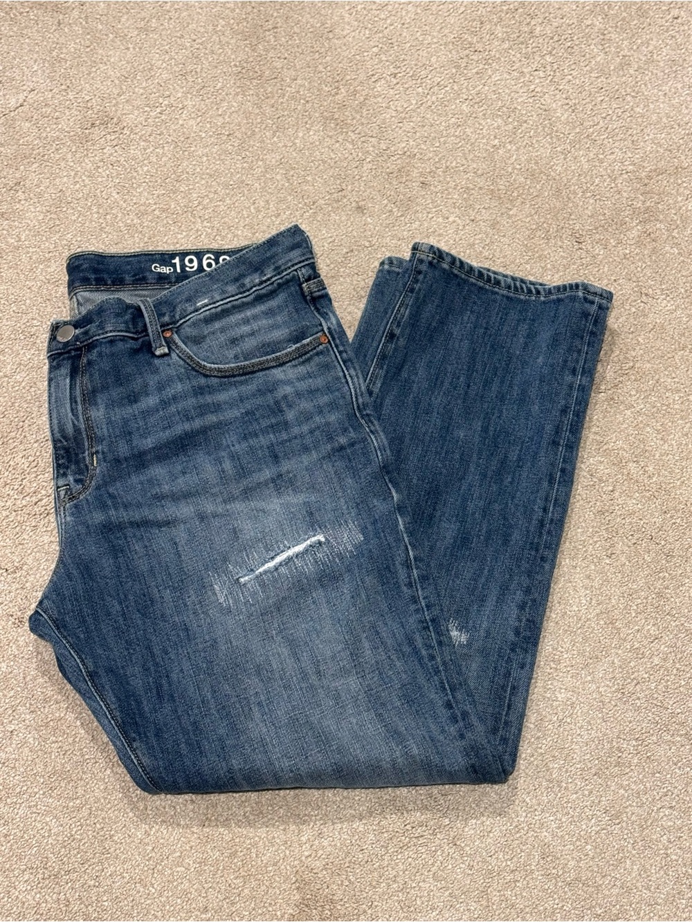Vintage Gap 1969 Women’s Sexy Boyfriend Distressed Blue Jeans